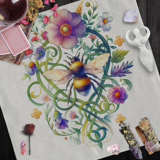 a painting of a butterfly and flowers on a table