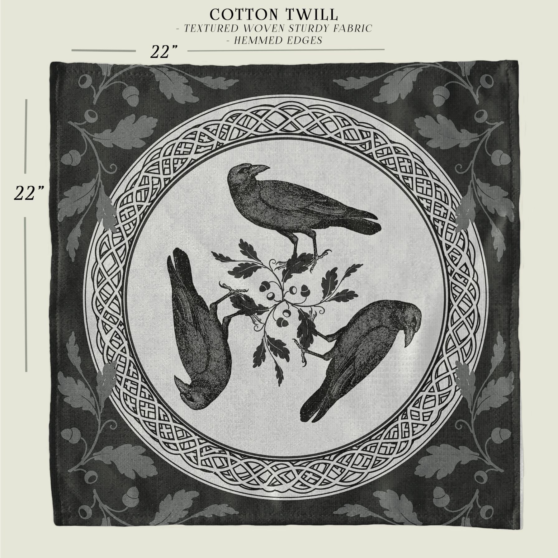 a black and white picture of three birds on a branch