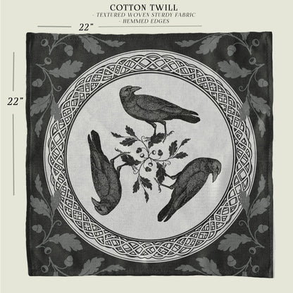 a black and white picture of three birds on a branch