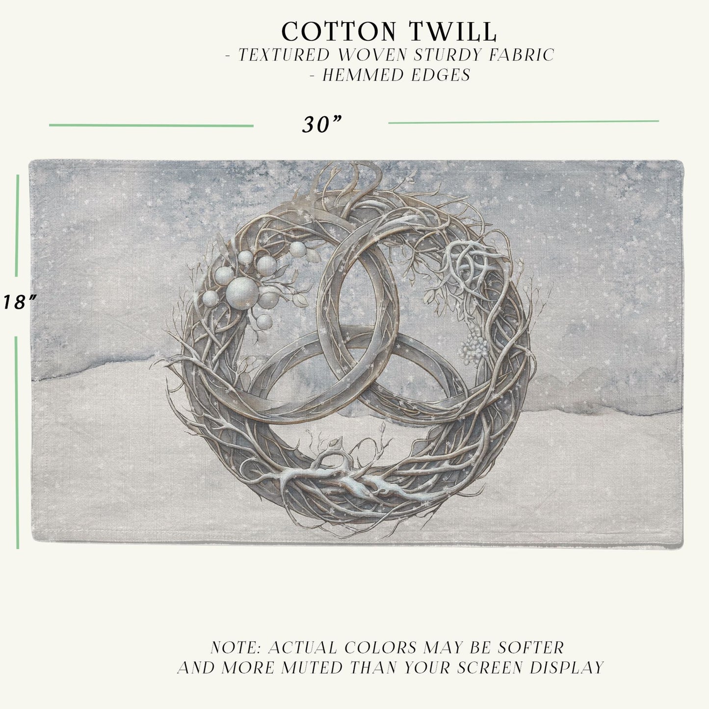 a drawing of two wedding rings in a wreath