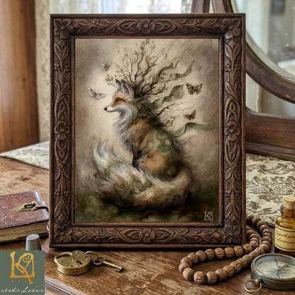Hedgebound Fox  - Signed Print