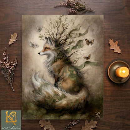 Hedgebound Fox  - Signed Print