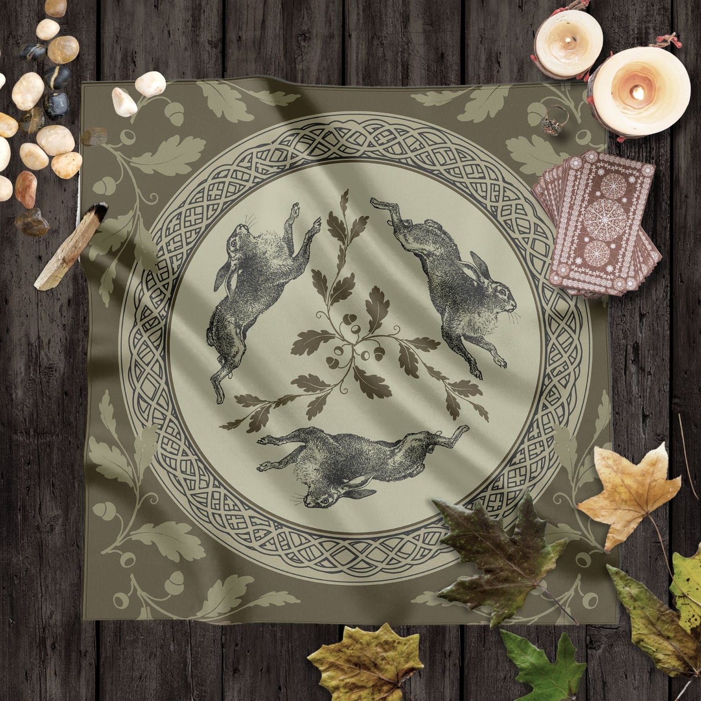 a picture of a plate with a picture of rabbits on it