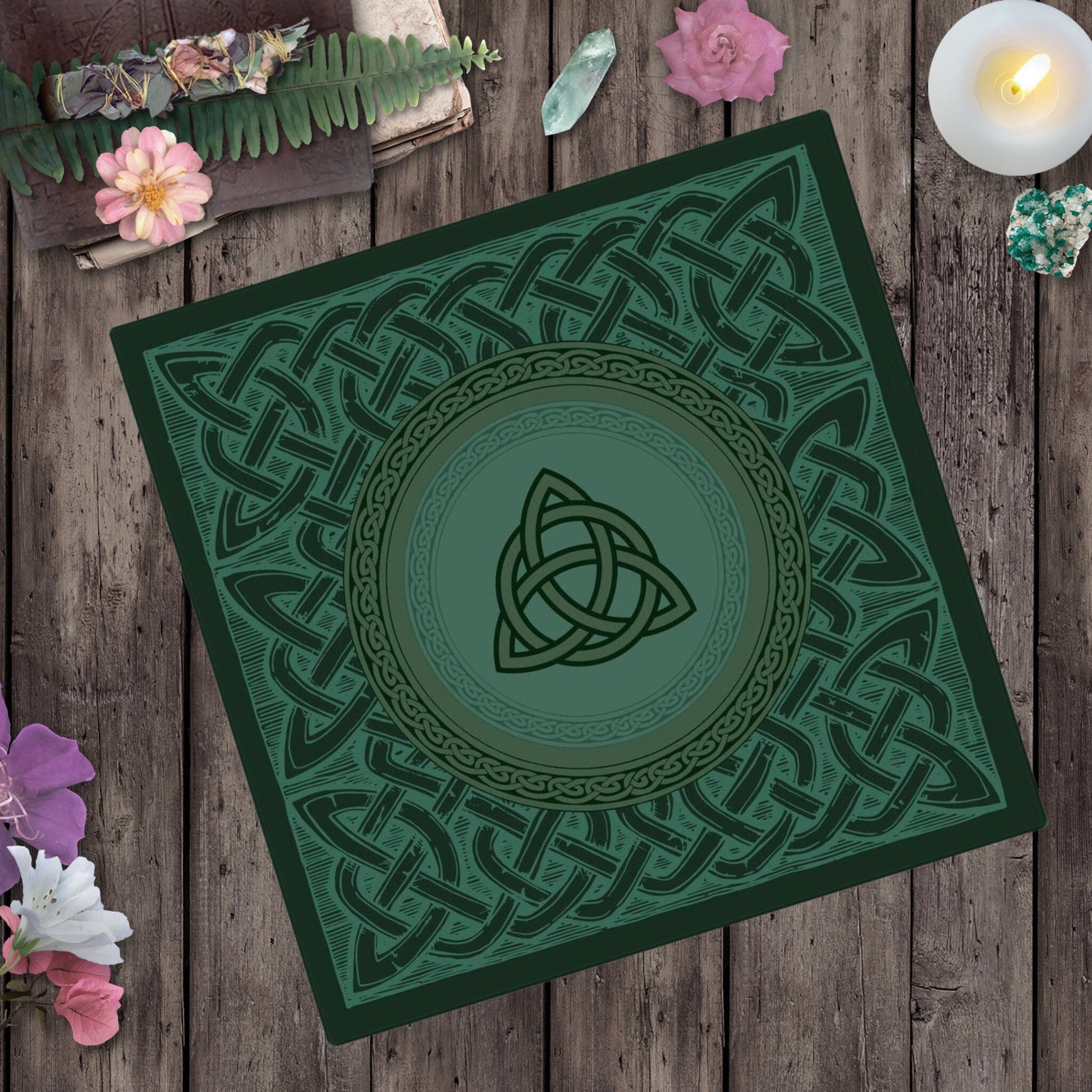 Celtic Altar Cloth Tarot Triple Knot Decor Square