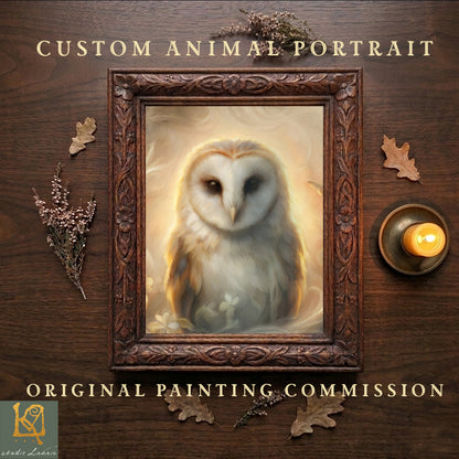 Original Painting Commission - Soul Bond Familiar — Custom Animal Spirit or Animal Familiar Portrait Painting